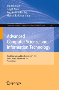 Advanced Computer Science and Information Technology - AST 2011