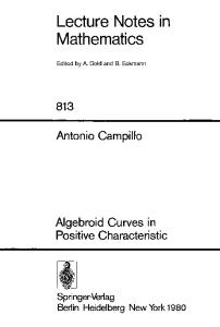 Algebroid Curves in Positive Characteristics