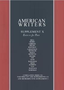 American Writers, Supplement X