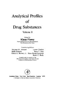 Analytical profiles of drug substances and excipients