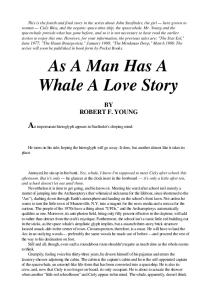 As A Man Has A Whale A Love Story