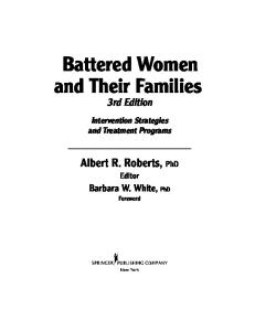 Battered Women and Their Families: Intervention Strategies and Treatment Programs, Third Edition (Springer Series on Family Violence)