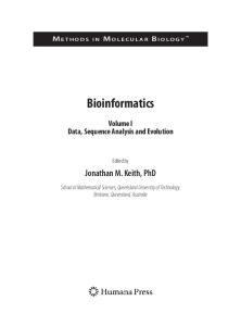 Bioinformatics: Data, Sequence Analysis and Evolution