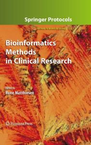 Bioinformatics methods in clinical research