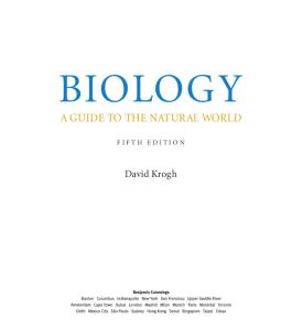 Biology: A Guide to the Natural World (5th Edition)