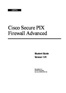 Cisco Secure PIX Firewall Advanced