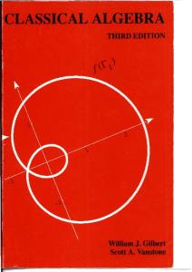 Classical Algebra, Third Edition