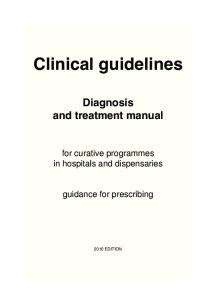 Clinical guidelines - diagnosis and treatment manual