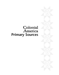 Colonial America: Primary Sources