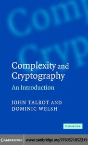 Complexity and Cryptography An Introduction