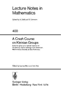 Crash Course on Kleinian Groups