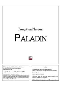 D20 Forgotten Heroes - Paladin