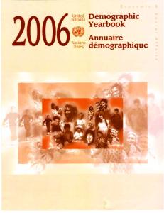 Demographic Yearbook 2006 Annuaire Demographique (Demographic Yearbook Annuaire Demographique)