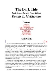 Dennis L. McKiernan - Iron Tower1 - The Dark Tide