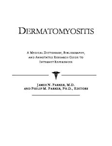 Dermatomyositis - A Medical Dictionary, Bibliography, and Annotated Research Guide to Internet References