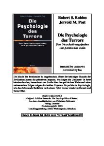 Die Psychologie des Terrors. Vom Verschwörungsdenken zum politischen Wahn
