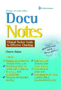 DocuNotes - Clinical Pocket Guide to Effective Charting