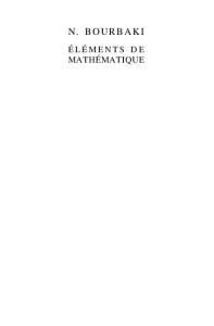 Éléments de Mathématique: Integration -6. Chapitre 6