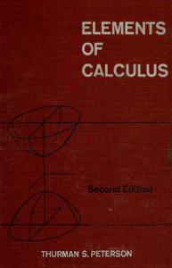 Elements of Calculus, Second Edition