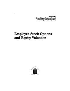 Employee Stock Options and Equity Valuation