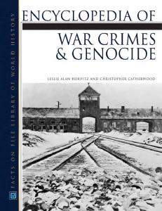 Encyclopedia of War Crimes And Genocide (Facts on File Library of World History)