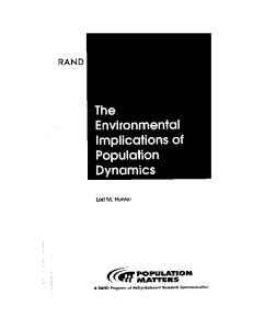 Environmental Implications of Population Dynamics