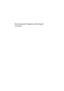 Environmental Valuation in Developed Countries: Case Studies