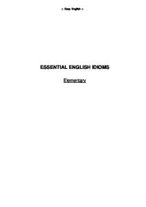 Essential English Idioms eei 1