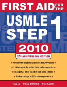 First Aid for the USMLE Step 1, 2010 (First Aid USMLE)