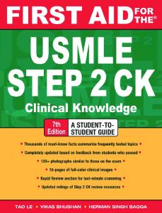 First Aid for the USMLE Step 2 CK, Seventh Edition (First Aid USMLE)