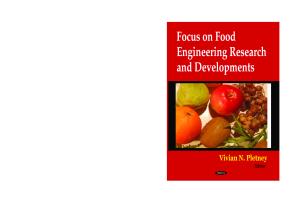 Focus on Food Engineering Research and Developments