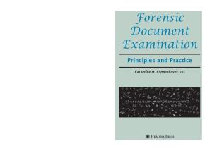 Forensic Document Examination: Principles and Practice