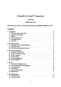 Fortran 90 for Fortran 77 programmers