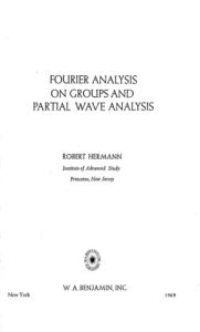 Fourier analysis on groups and partial wave analysis
