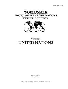 Gale Group WorldMark Encyclopedia of the Nations United Nations