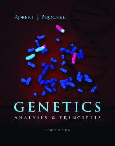 Genetics: Analysis and Principles, 4th Edition
