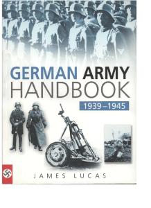 GERMAN ARMY HANDBOOK 1939-1945