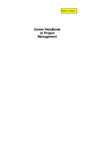 Gower Handbook of Project Management, 3rd Edition