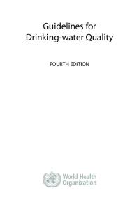 Guidelines for Drinking-water Quality, 4th Edition