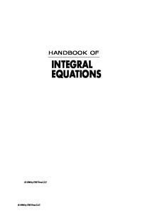 Handbook of integral equations