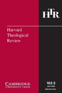 Harvard Theological Review 2009-03