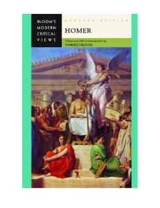 Homer (Bloom's Modern Critical Views), Updated Edition