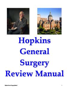 Hopkins General Surgery Review Manual