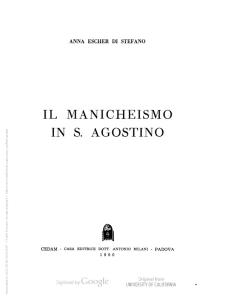 Il manicheismo in S. Agostino