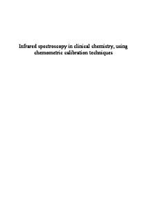 Infrared spectroscopy in clinical chemistry,using chemometric calibration techniques