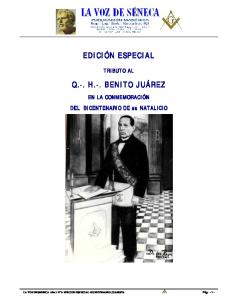 La Voz De Seneca Año 1 N6 Edicion Especial Bicentenario Juarista