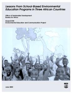 Lessons from school-based environmental education programs in three African countries