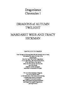 Margaret Weis & Tracy Hickman - Dragonlance Chronicles 1 - Dragons Of Autumn Twilight