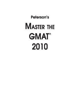 Master The GMAT - 2010
