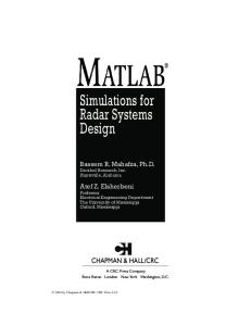 MATLAB Simulations for Radar Systems Design